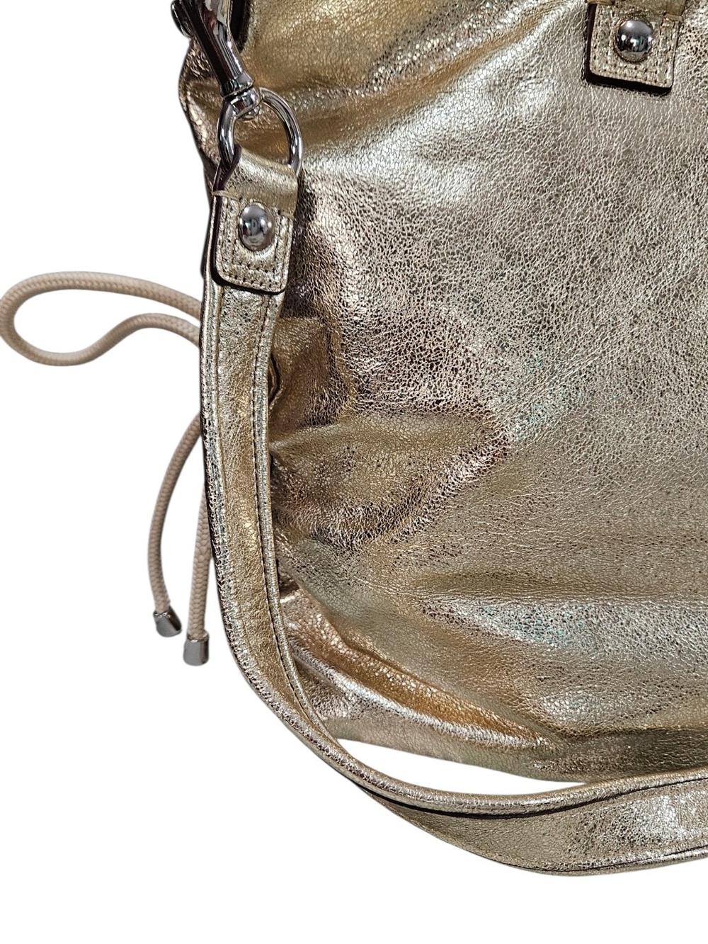 Coach Poppy "STAR" Spotlight Metallic Shoulder Bag w/matching Wristlet & Scarf - Picture 15 of 16